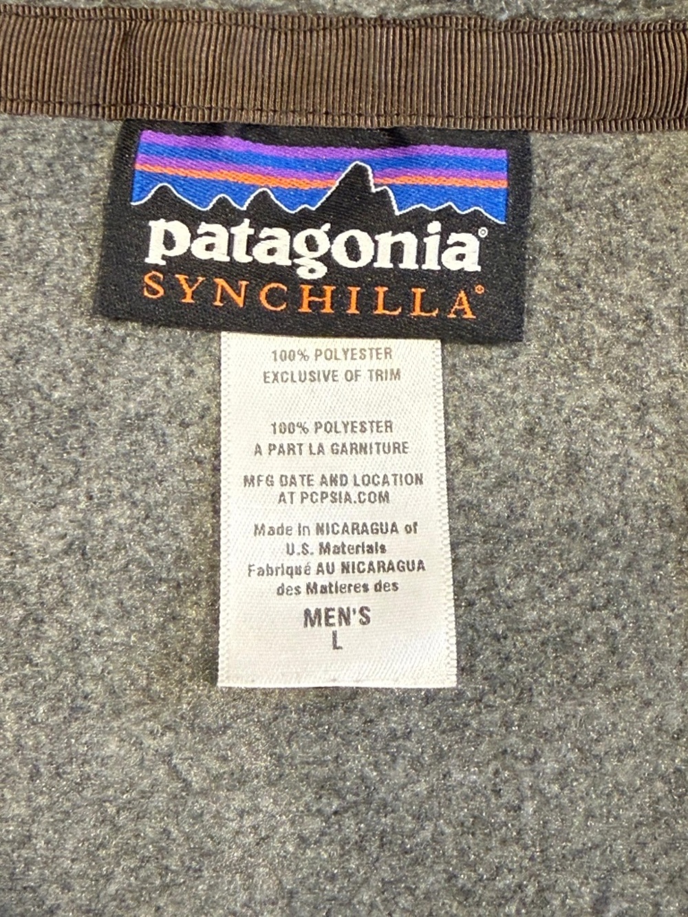 Vintage Patagonia Synchilla Snap-T Fleece Pullover - Men's Large - Charcoal Grey - Picture 8 of 8